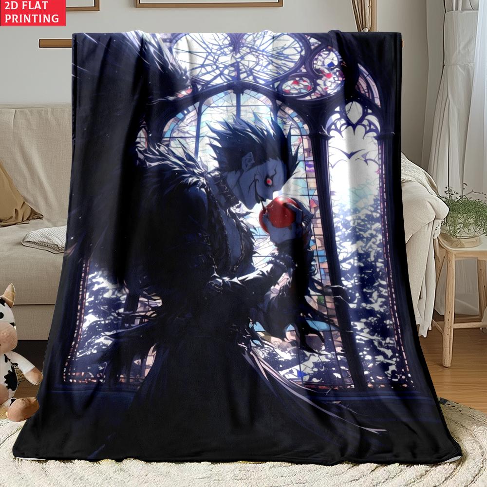 Light Yagami Print Thin Flannel Blanket for Bedrooms,Living Rooms,Sofas Blankets,Lunch Breaks,blankets Fluffy Blanket