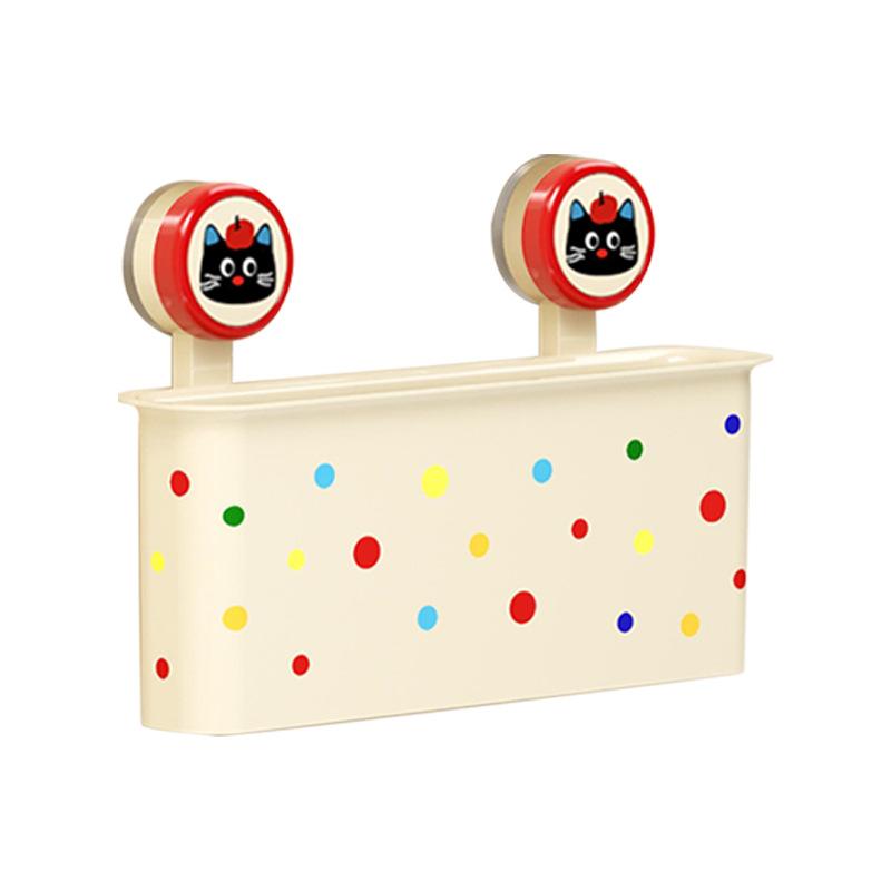 High-end Cosmetic Storage Box Large-capacity Bathroom and Toilet Wall-mounted Non-perforated Suction Cup Shelf