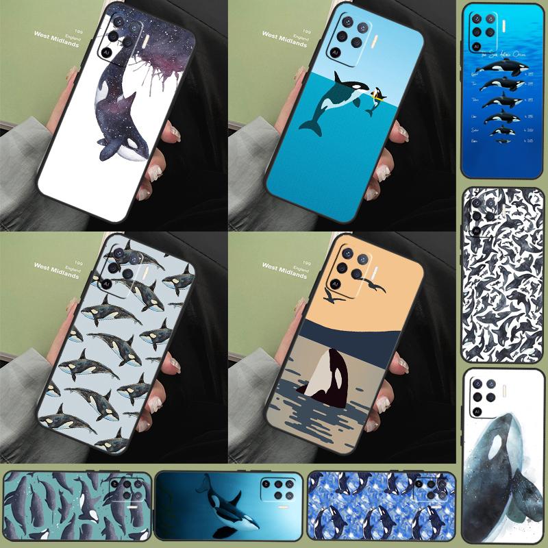 Orcas Killer Whales Case For Oppo A18 A38 A58 A78 A98 A79 A40 A60 A80 A16 A76 A96 A15 A74 A94 A54 A77 A17 Cover