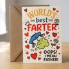 With Envelope Dad Greeting Card Humorous Message Father's Day Gifts Invitation Card  For Papa