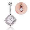 Rhombus Diamond Navel Ring Nightclub Navel Buckle Navel Nail 