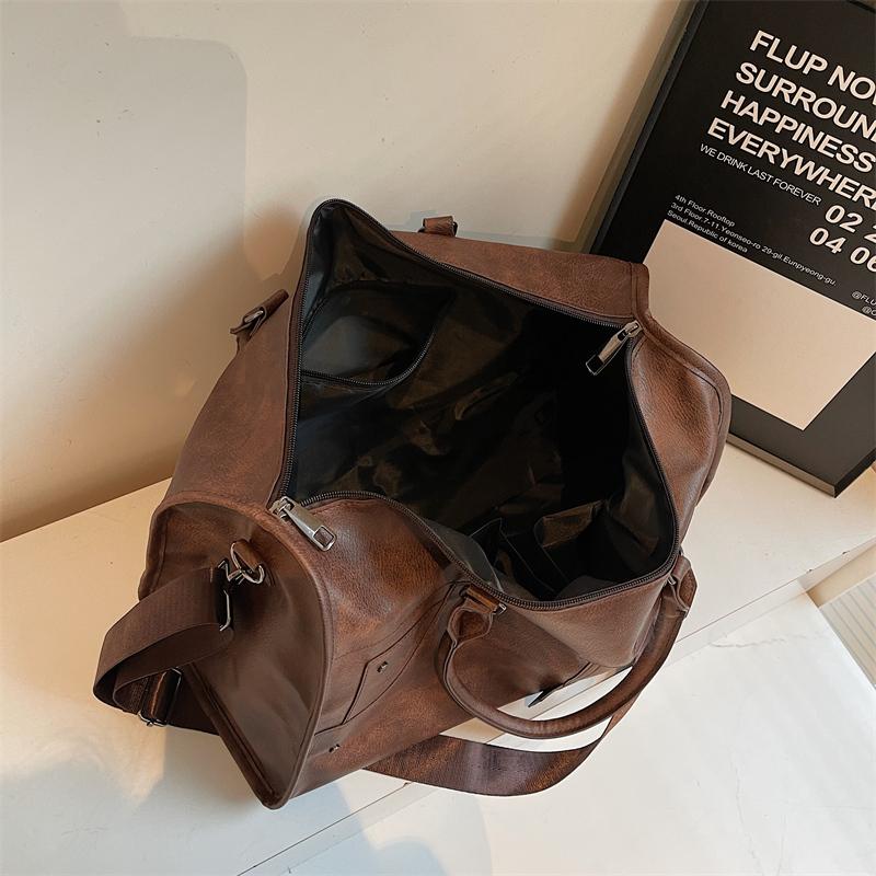 Large Capacity Handbag Short Distance Travel Bag PU Women's Fitness Luggage Bag