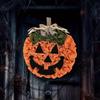 1pc Christmas Wreath Halloween Pumpkin Wreath Hand-woven Party Arrangement Props Pendant Pendant Ornaments Ghost Festival Decoration