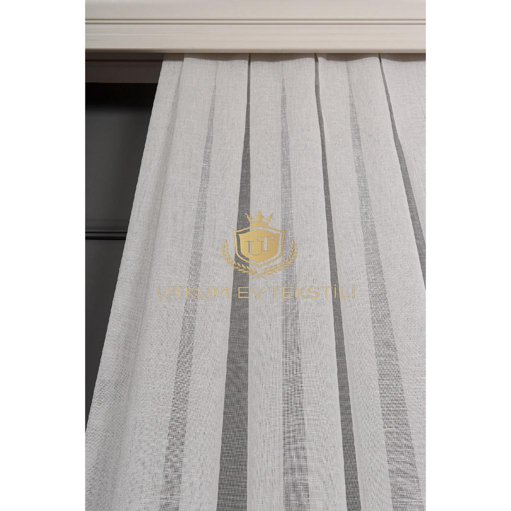 Luxuriöser Vorhang aus Leinen-Armee-Webtüll, 1/2,50 Normalbatterie