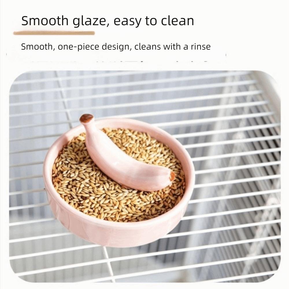 Fruit Shape Pet Feeding Bowl Ceramic Bird Feeding Dish Easy Clean Hamster Water Bowl Pet Cage
