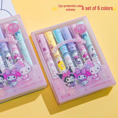 Sanrio Süße Cartoon Textmarker: Augenfreundliche Journal-Marker für Schüler