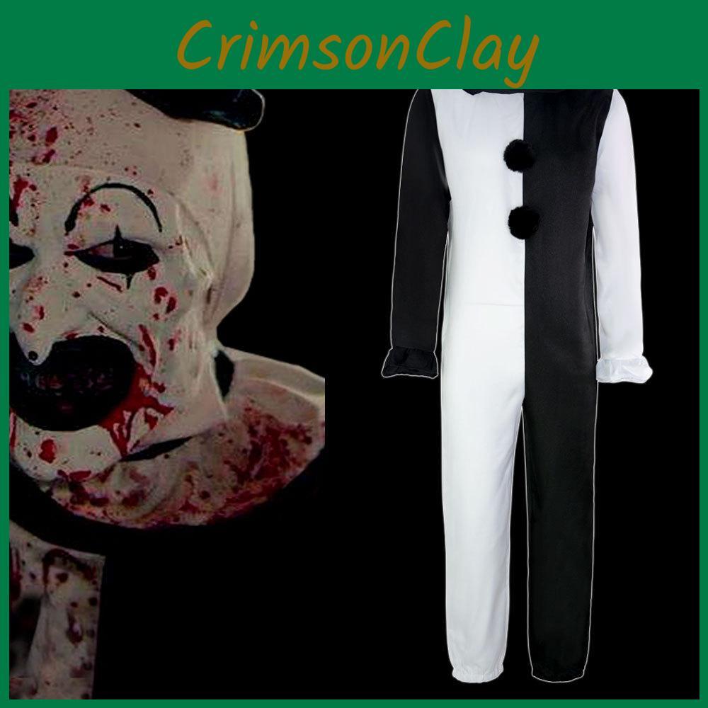 Terrifier Halloween Cosplay Clown Horror Role Play Adult Bodysuit Costume Party