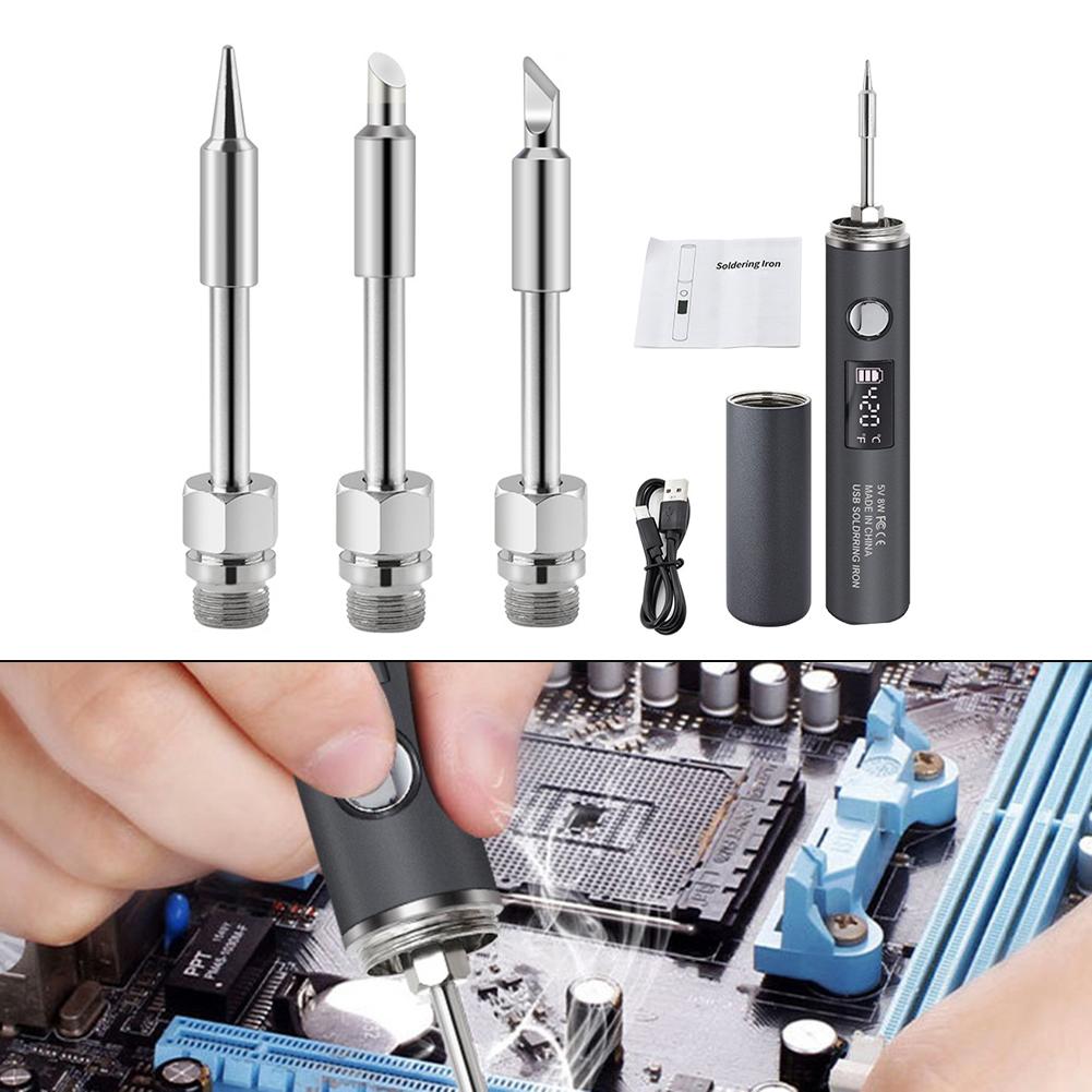 1 Pcs / 1 Set Portable Cordless Soldering Iron Kit: Adjustable Temp & Quick Heat-Up For Power Tool Accessories