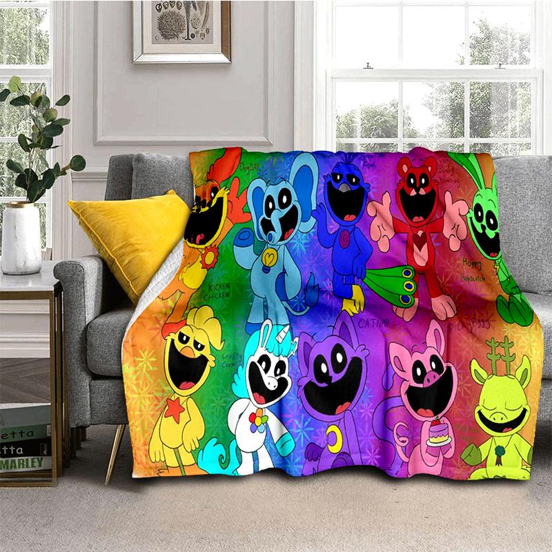 Cartoon S-Smiling C-Critters Catnap Craftycorn Soft Plush Blanket,Flannel Throw Blanket for Living Room Bedroom Bed Sofa Cover