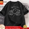 Japanese Style No Plan Cat Print Tshirt for Unisex Unisex Funny Cotton Short Sleeve Summer Loose Tshirt Kawaii Kitty Cat Lover Tees