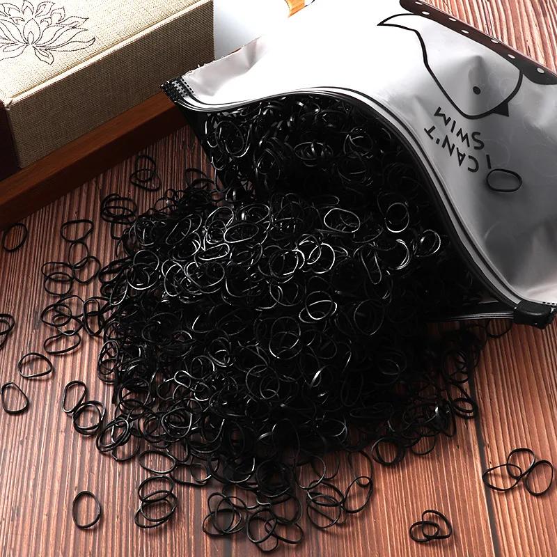 1000 Pcs Colorful Disposable Elastic Hair Ties for Girls – Soft Rubber Ponytail Holders for Kids, Bulk Hair Accessories