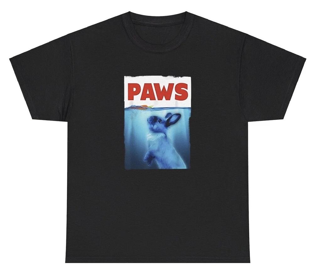 Paws Bunny Parody T Shirt Funny Oddly Specific Animal Lover Silly Humor Tee S