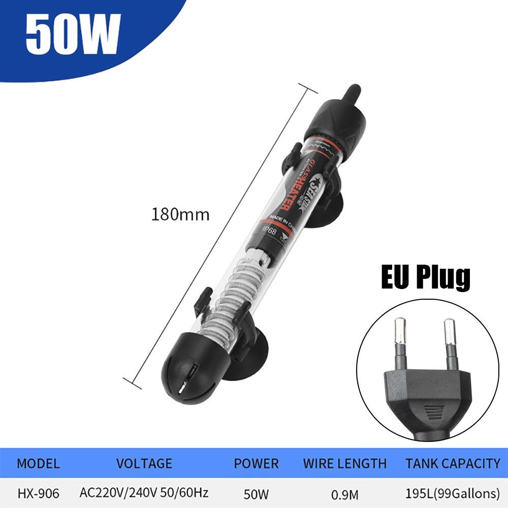 

1Pcs 25W/50W/100W/200W/300W Thermostat Heater Rod Adjustable Temperature EU Plug Submersible Heater AT700 Aquarium Fish Tank
