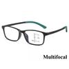 Neutral Classic Square Frame Multifocal Reading Glasses Ultralight  Sports Anti-Slip Anti-Blue Light Presbyopia Glasses