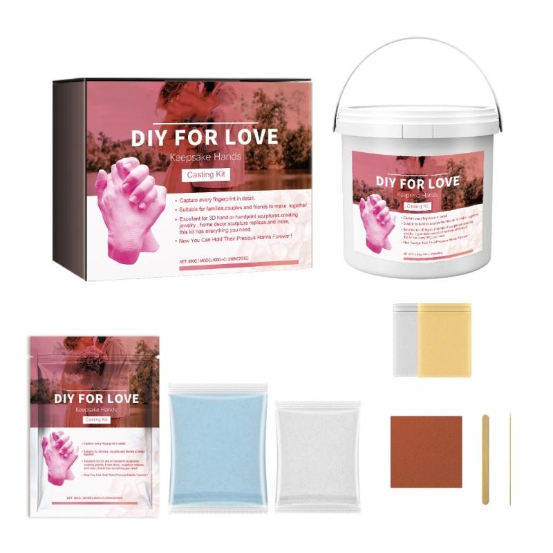 

Holding Hands Casting Supplies for Adult Child, with Alginate, Casting Powder, and Paints 1