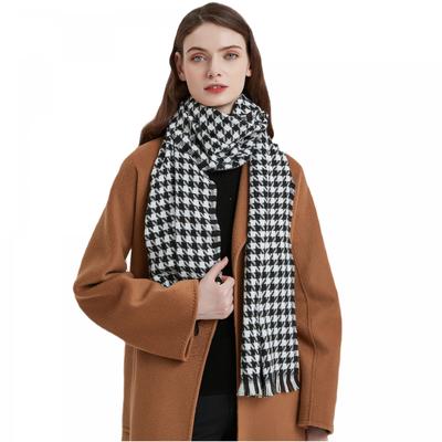 Houndstooth Scarf Women's Autumn Winter British College Scarf Shawl
