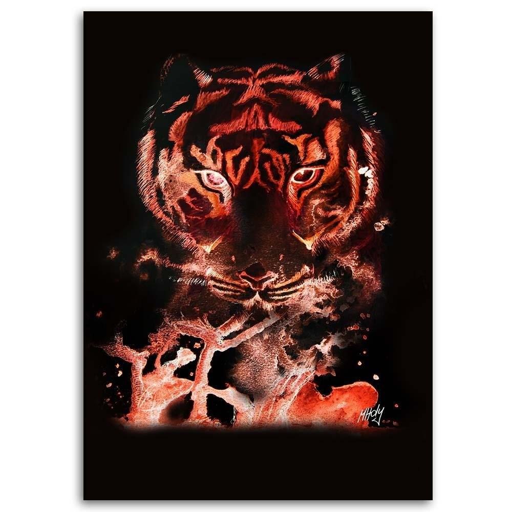 Canvas Print Red Tiger