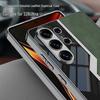 Fashionable Cross-Border S26 Ultra Samsung Phone Case with Precision-Hole Electroplated Frame and Plain Leather