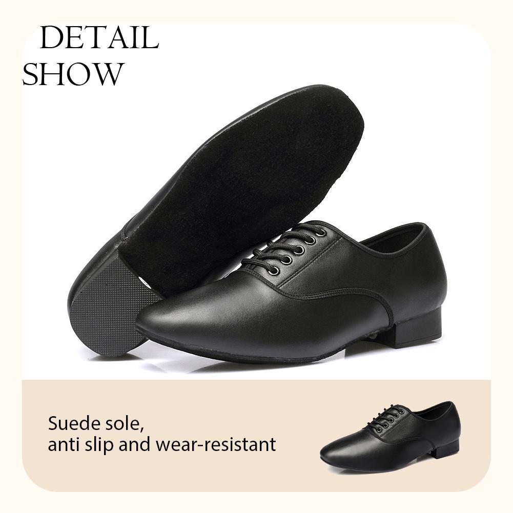 Herren Tanzschuhe aus echtem Leder, internationaler Standard, Tanzparty, Latein, Tango, lateinamerikanischer Tanz, Absatz 2 cm