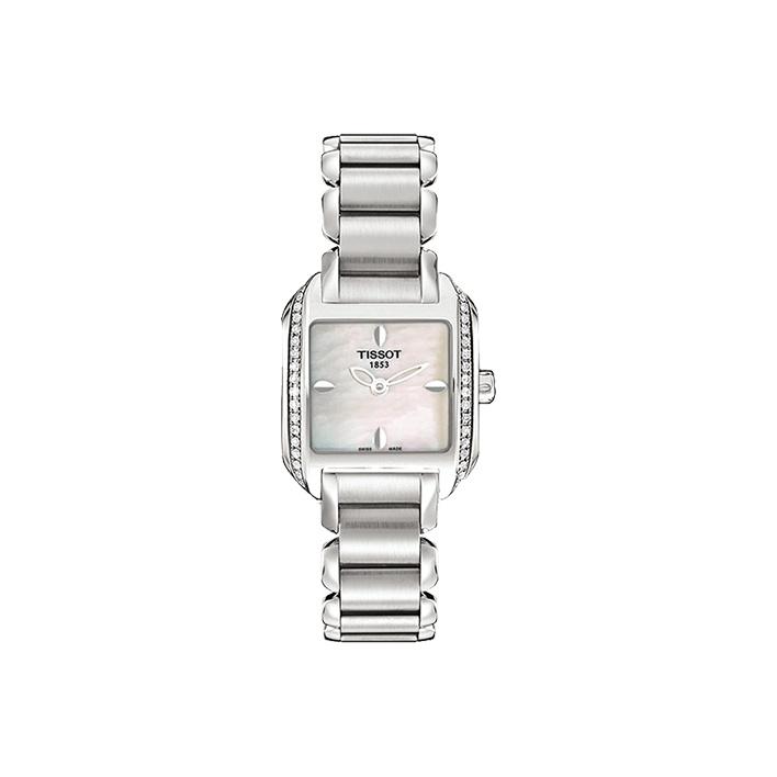 

TISSOT Wave Collection Wave Collection Quartz Movement Women s Watch 20mm White Dial Stainless Steel Case T02.1.385.71 Silver Dial