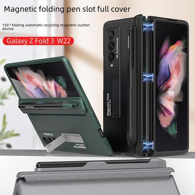 Samsung Fold3 Case: Full Cover Anti-Fall with Creative Hinge, Pen Slot, and Magnetic Center Axis Protection