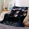 1pc Bts Youthful Energy Flannel Blanket for Super Soft Cute Comfort Blanket for Travel Bedding Couch Sofa Blanket Y72328