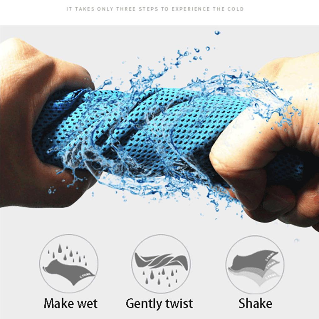 Sport Towel Accessories Sky Blue Color Wiping Cloth Beach Gym Fitness Swimming Women Men Cooling Towels Accessory