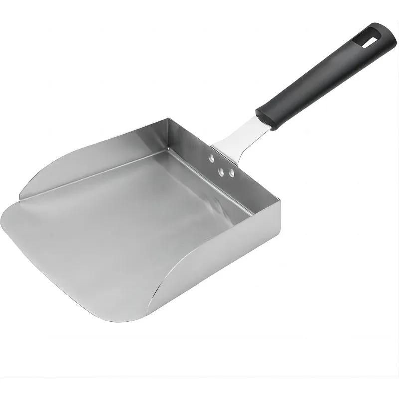 

Stainless Steel Food Spatula BBQ Spatula Griddle Food Mover Multifunctional Food Shovel BBQ Tools Kitchen Accessories Outdoor серебряный