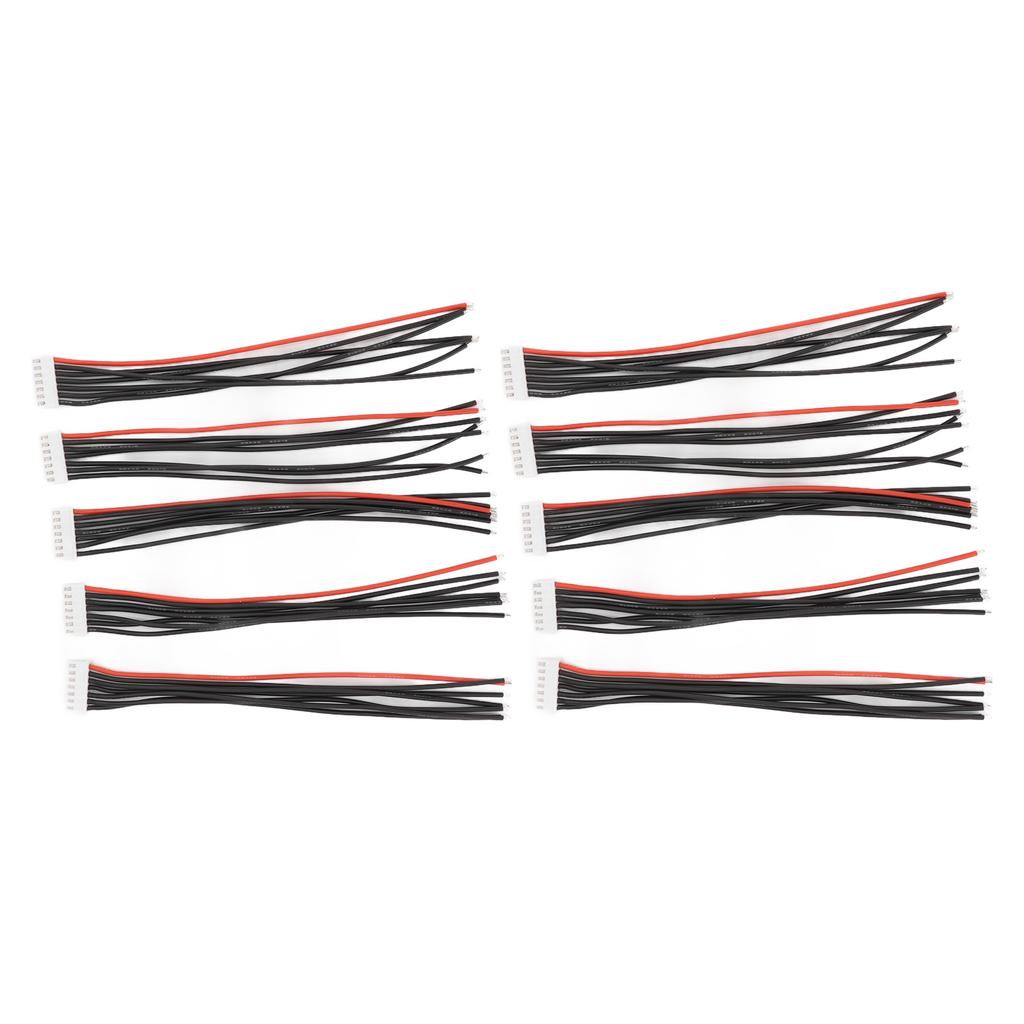 10PCS 6S Balance Plug Extension Cable DIY Tear Resistant Insulation Lithium Battery Balance Charging Cable 5.9in