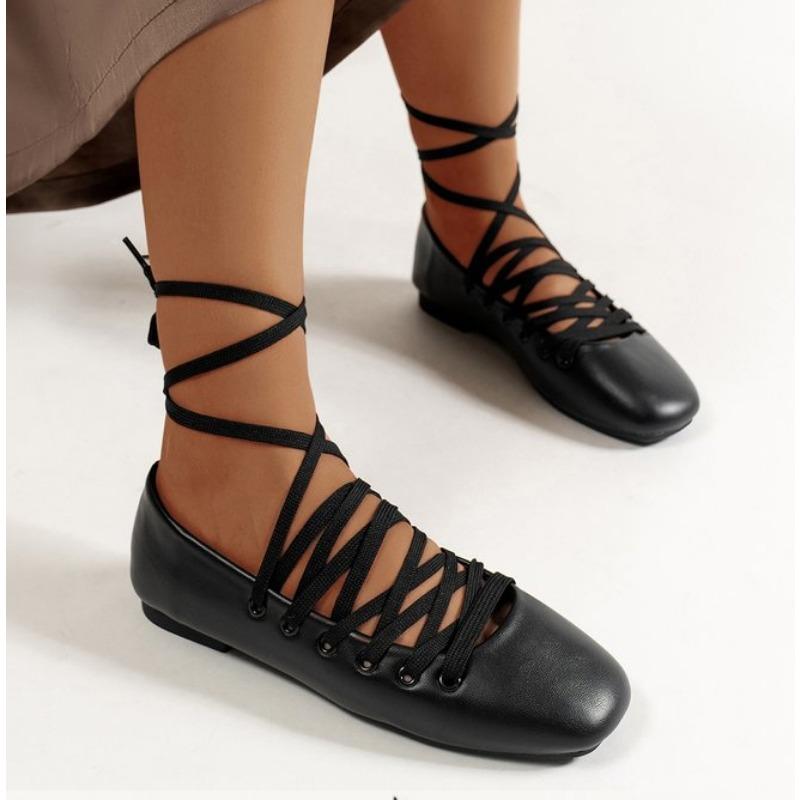 Fashion Women Flats Ballet Dance Shoes Shallow Casual Rome Sandals 2025 Trend Fashion Spring Dress Shoes Cozy New Brand Mujer Zapatillas