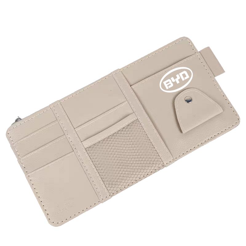 1Pcs Car Visor Organizer Car Visor Sunglasses Holder Visor Emblem Cover For BYD Qing Song Tang Yuan F3 F0 S6 S7 E5 E6 M6 G3 G5