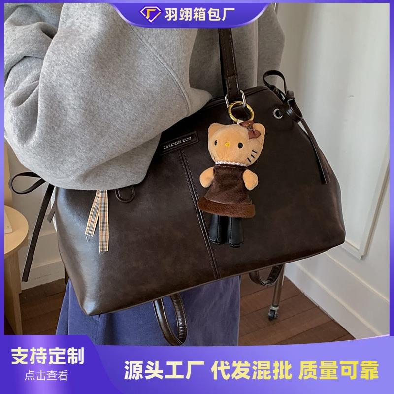 Retro Large-capacity Tote Bag Women's New Autumn and Winter Versatile Shoulder Bag Premium Commuter Backpack