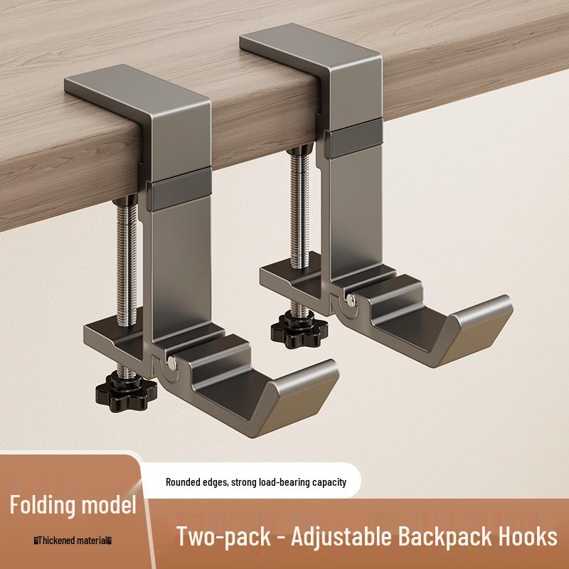 Student Desk Backpack Hook - No Drill, Strong Hold, No-Trace Hanging for Dorm or Office.