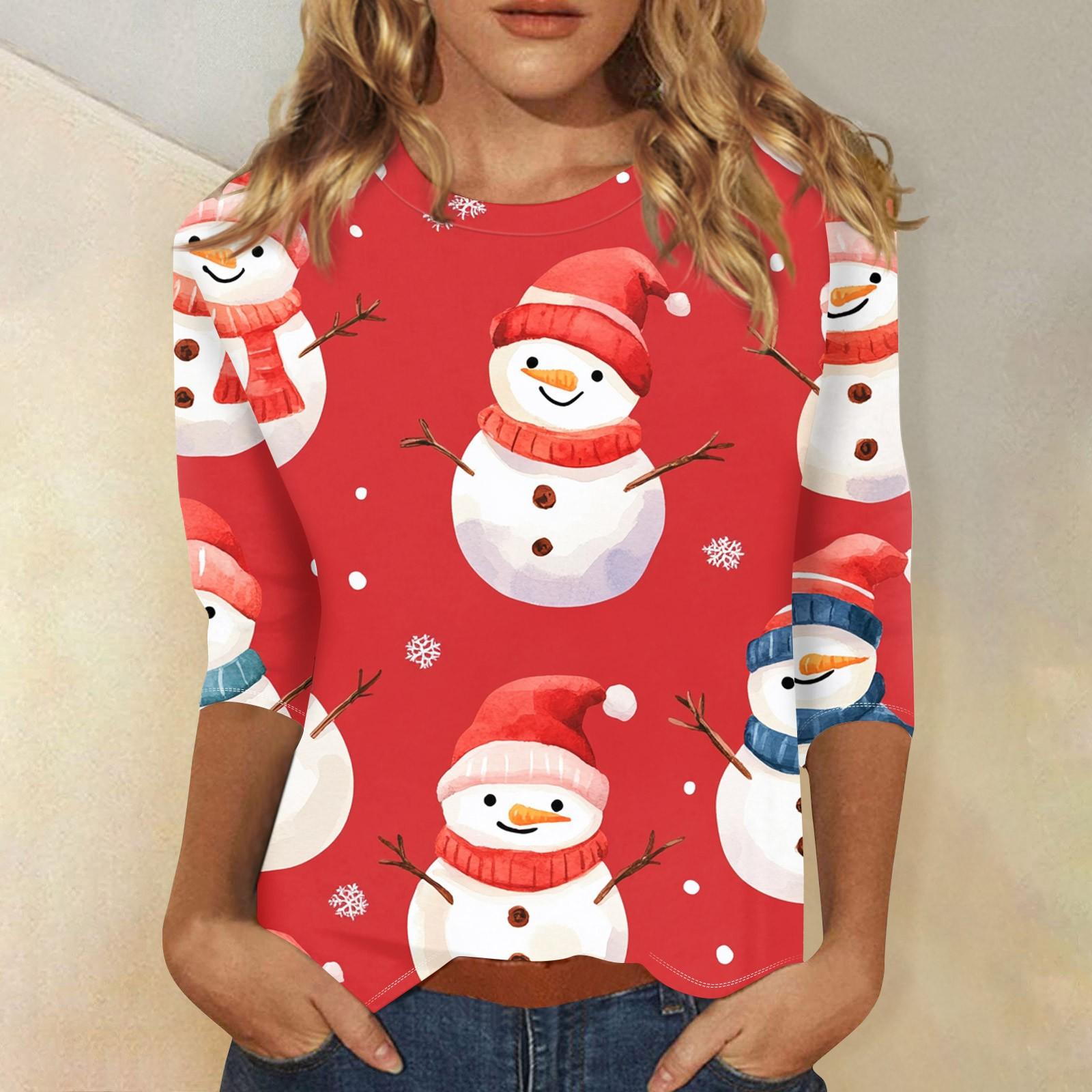 

Рубашки с рукавом 3/4 для женщин, футболки с принтом, блузки, повседневные, больших размеров, базовые топы, пуловеры XXXXL