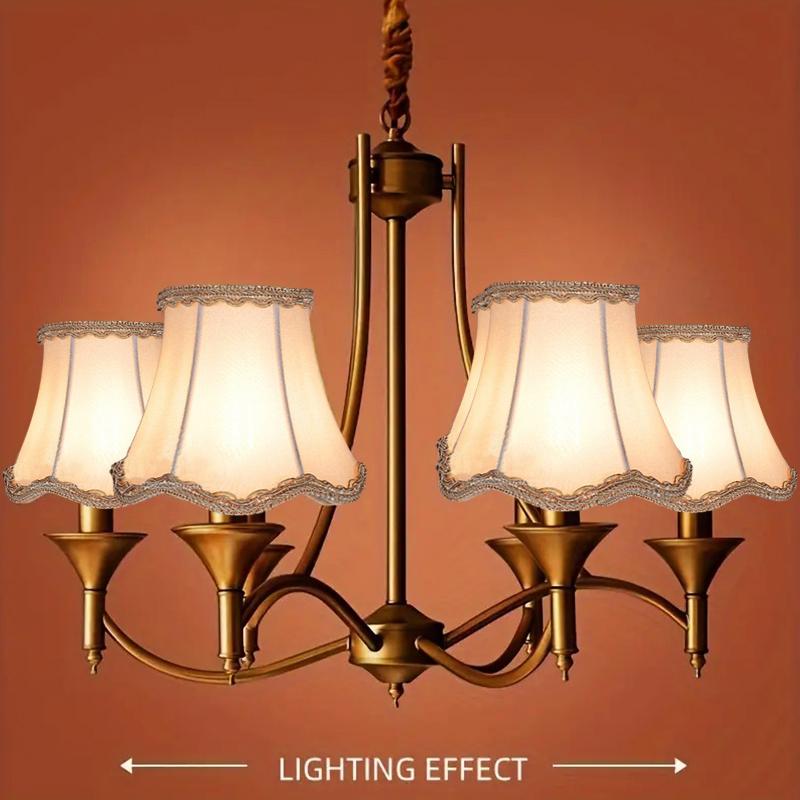 Clip-on Metal Frame Cloth Lampshade Clip Bubble Lampshade Floor Pendant Bulb Ceiling Bell