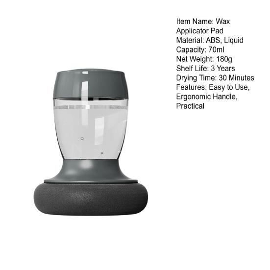 Wax Applicator Pad Car Cleaning Tool with Ergonomic Handle Easy To Use Car Waxing Sponge Automatic Liquid Dispenser Cleaner