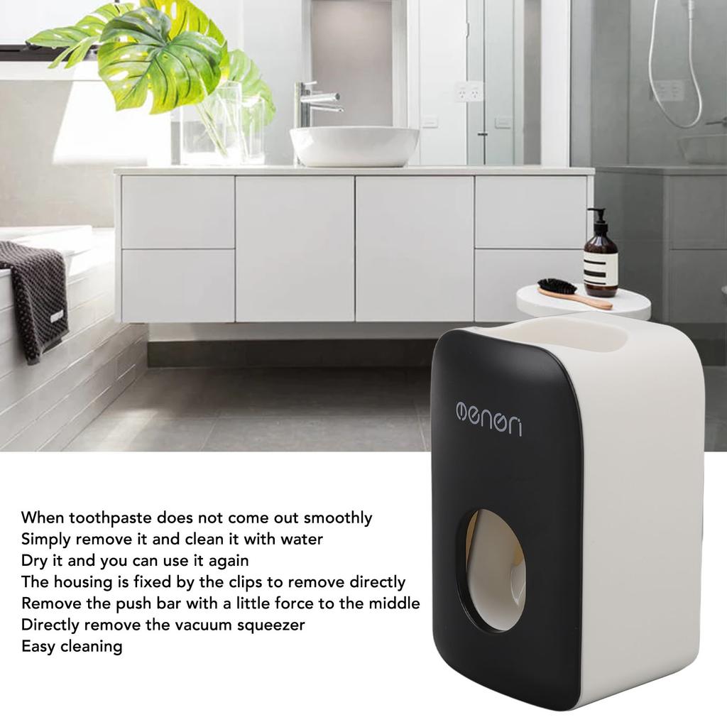 Automatic Toothpaste Dispenser Wall Mounted Adhesive Toothpaste Squeezer Holder for Bathroom