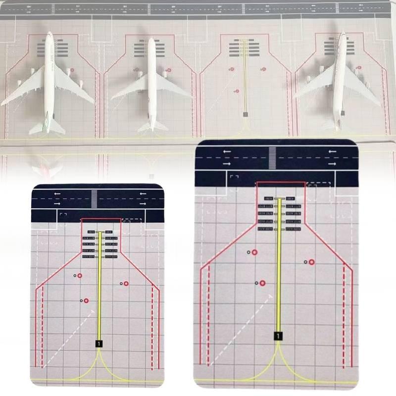 Portable White Airport Model Background With Durable Rubber Runway For Playsets