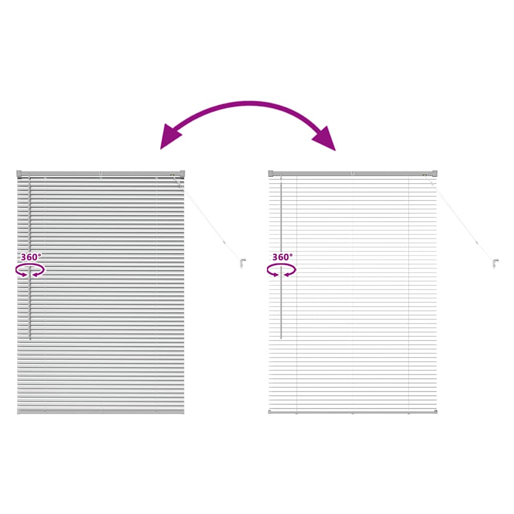 Aluminum Venetian Blinds Silver 130 x 90 cm