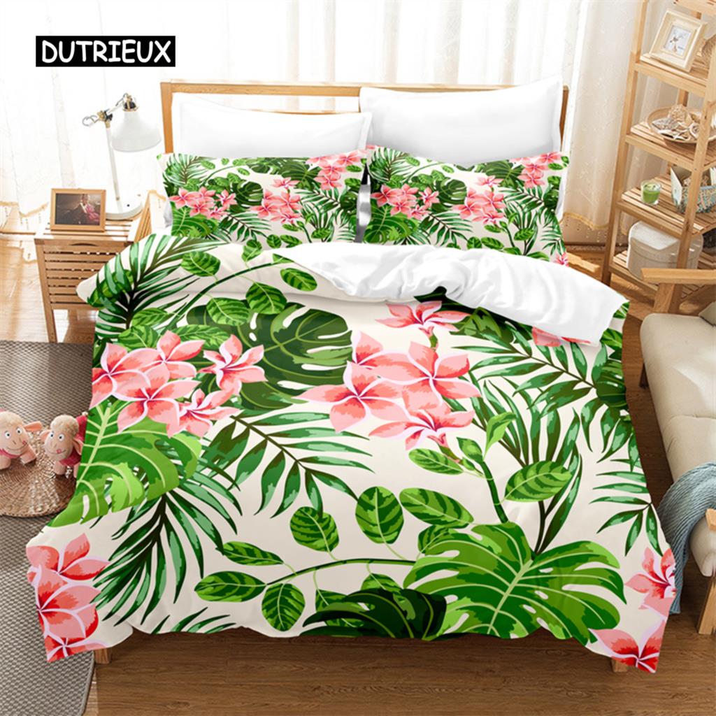 Cartoon Beautiful Flower Bedding Set Duvet Cover Set 3d Bedding Digital Printing Bed Linen Queen Size Bedding Set Fashion Design