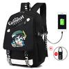 Backpack Anime, Genshin Surrounding Large Capacity Student School Bag Outdoor Travel Bag