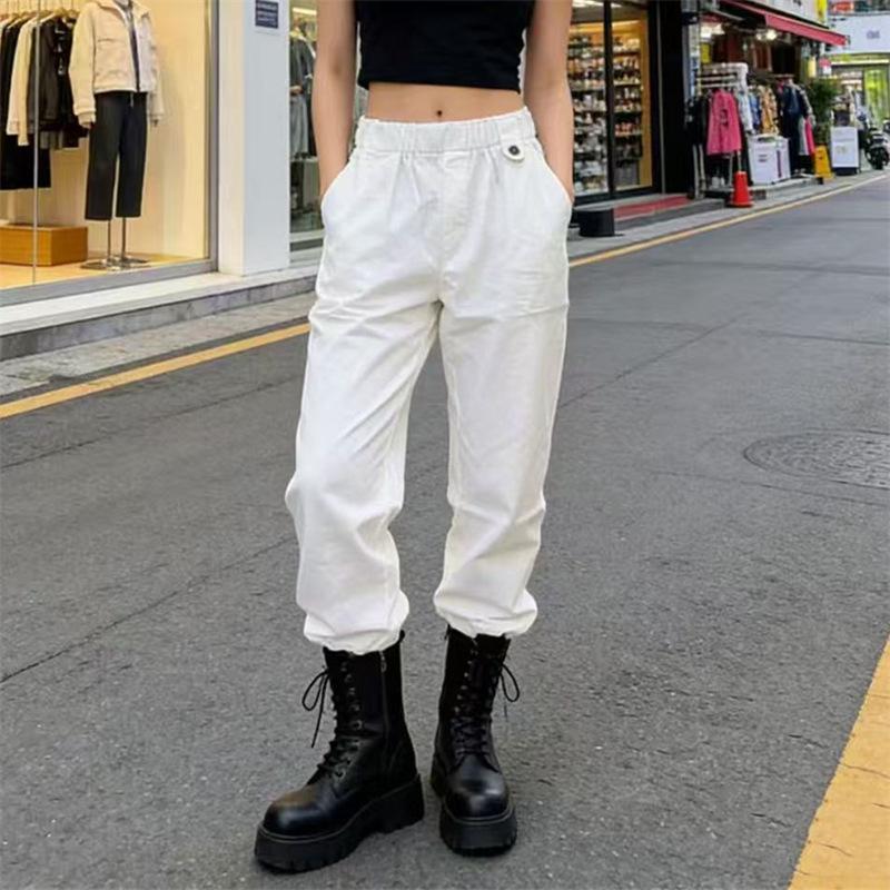 Korean Style High Waist Straight Leg Jeans - Summer 2026 Casual Women s Pants One Size темно-синий