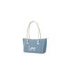New Lee PU, Textile Mixture Tote Handbag, Shoulder Bag Women's Dark Blue & Brown/Light Blue & White LE250248M
