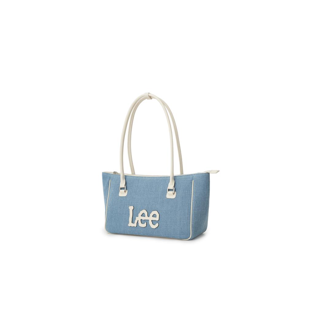 New Lee PU, Textile Mixture Tote Handbag, Shoulder Bag Women's Dark Blue & Brown/Light Blue & White LE250248M