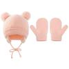 Cross-Border Baby Hat Two-Piece Set Knitted Hat Gloves Foreign Trade Classic Style Warm Hat Gloves Set for Children