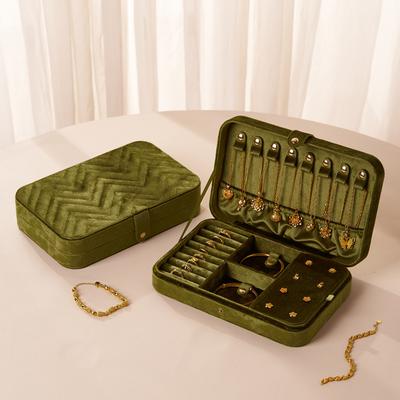 Cutie de depozitare bijuterii din flanelă Colier Cercei Cercei Cutie de depozitare bijuterii multifuncțională din catifea