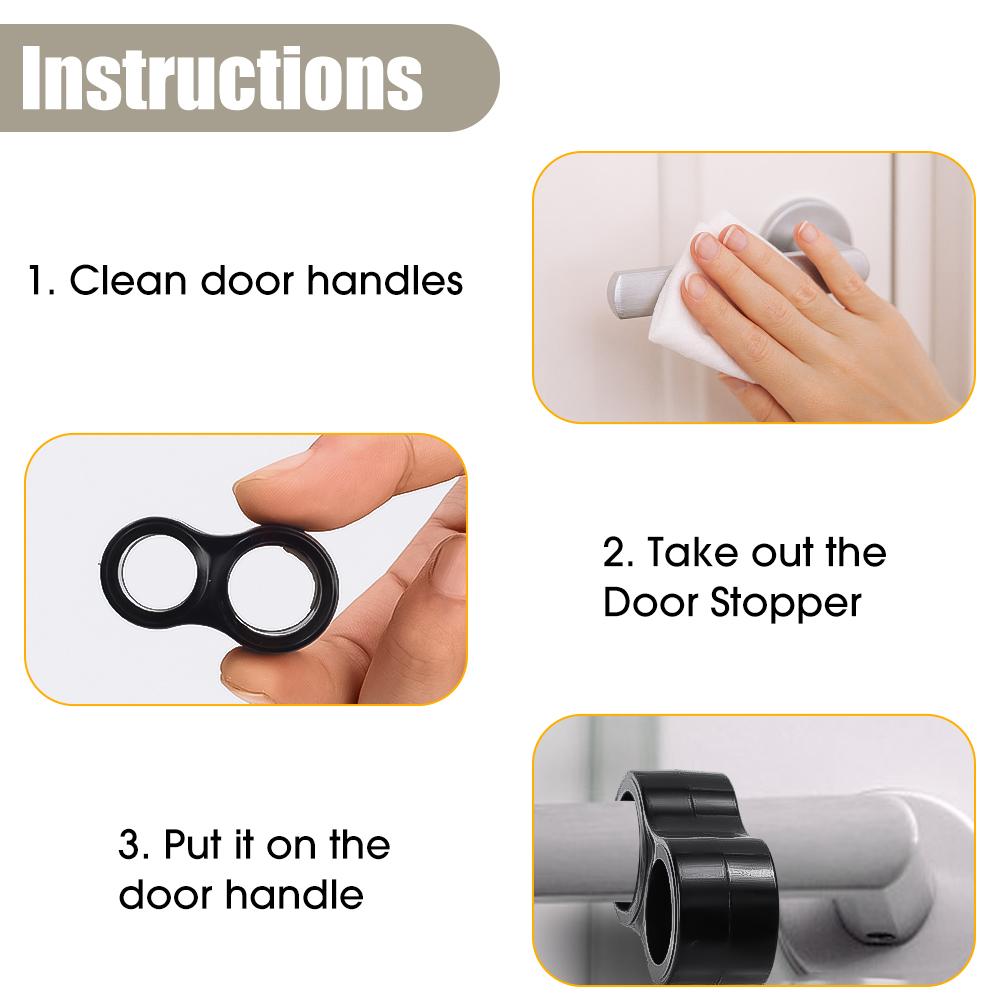 8/1Pcs Handles Door Stops Transparent Punch-free Door Handle Buffer Wall Protection Anti-Collision Furniture Wall Protective Pad