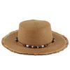 Women's Spring and Summer Personalized Original Whisker Edge Flat Top Top Top Hat Travel Sunshade Sunscreen Straw Hat Sun Hat