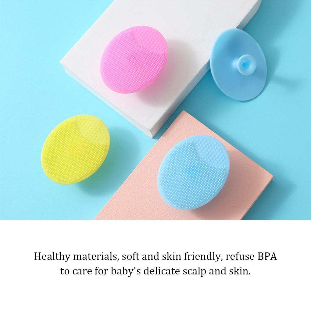 Children Showering Scalp Cleaning Brush Silicone Facial Hair Scrubber Massage Scrubbing Tool Exfoliating Accessory
