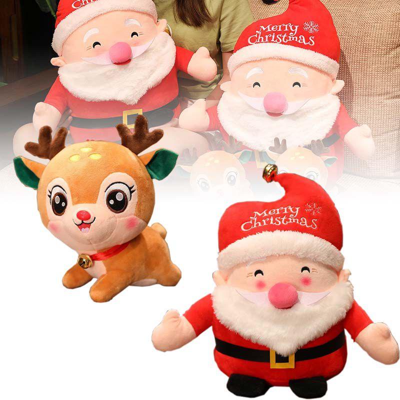 Deer 20cm Santa Plush Toy Stuffed Doll Christmas Series Gifts For Children